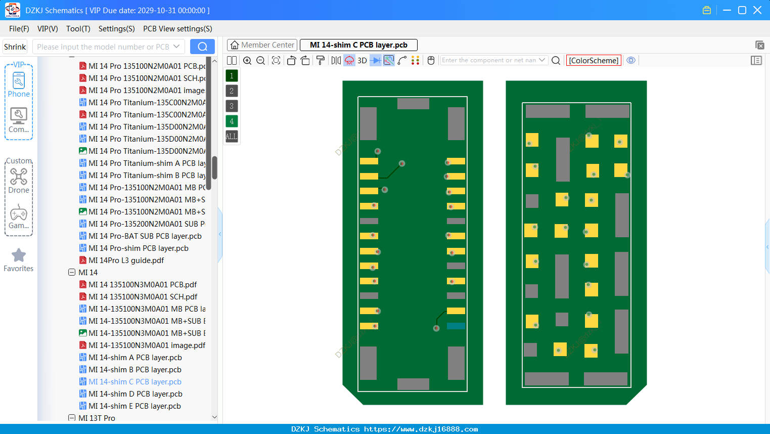 XiaoMi MI 14-shim C PCB Layer